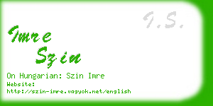 imre szin business card
